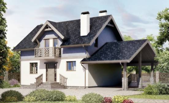 150-011-R Projekt domu dwukondygnacyjnego z mansardą, garaż, budżetowy domek wiejski z brizolitu Bydgoszcz | Проекты домов от House Expert