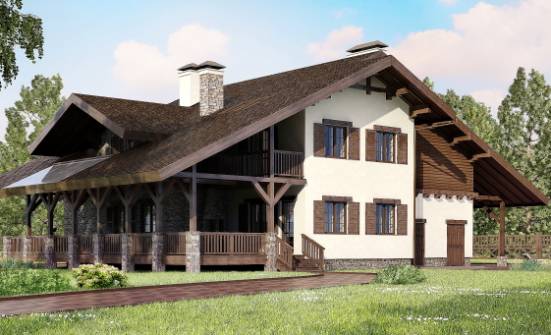 320-001-R Projekt domu dwukondygnacyjnego z pięterkiem mansardowym, garaż, duży domek z cegieł Legnica | Проекты домов от House Expert