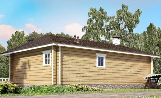 095-001-L Projekt domu parterowego, kompaktowy dom podmiejski z drewna Białystok | Проекты домов от House Expert