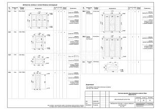 Ведомость оконных и оконнодверных конструкций М 1:50