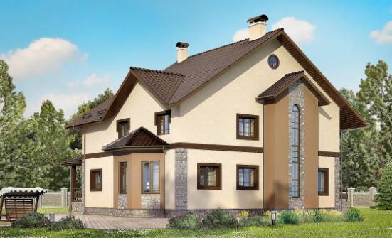 265-003-L Projekt domu dwukondygnacyjnego, klasyczny dom podmiejski z bloków pianobetonowych Sosnowiec | Проекты домов от House Expert