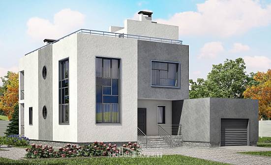 255-001-R Projekt domu dwukondygnacyjnego i garażem, nowoczesny domek z gazobetonu Częstochowa | Проекты домов от House Expert