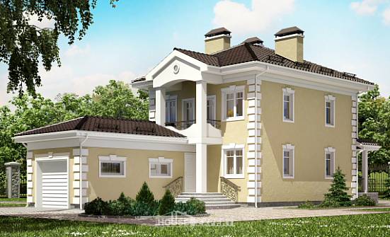 150-006-L Projekt domu dwukondygnacyjnego i garażem, nieduży dom podmiejski z gazobetonu Śląska | Проекты домов от House Expert