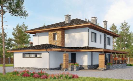 305-001-R Projekt domu dwukondygnacyjnego i garażem, przytulny dom z bloków Gliwice | Проекты домов от House Expert