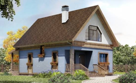 130-003-L Projekt domu dwukondygnacyjnego z mansardą, zwyczajny dom podmiejski porowatych bloków Gdańsk | Проекты домов от House Expert