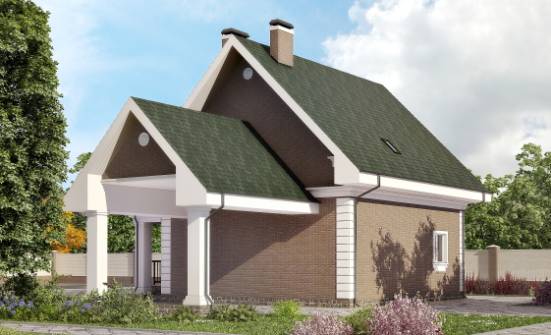 140-003-R Projekt domu dwukondygnacyjnego mansardą i garażem, przystępny domek bloków termicznych Góra | Проекты домов от House Expert