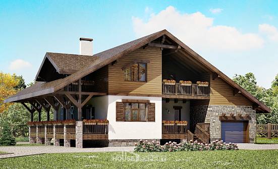 220-005-R Projekt domu dwukondygnacyjnego z mansardą, garaż, przytulny domek z cegieł Warszawa | Проекты домов от House Expert