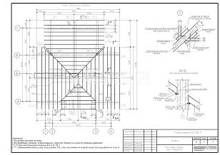 План стропил кровли. Узел 1. Разрез а-а