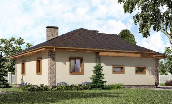 130-006-L Projekt domu parterowego i garażem, skromny domek wiejski z betonu drewnianego Wrocław | Проекты домов от House Expert