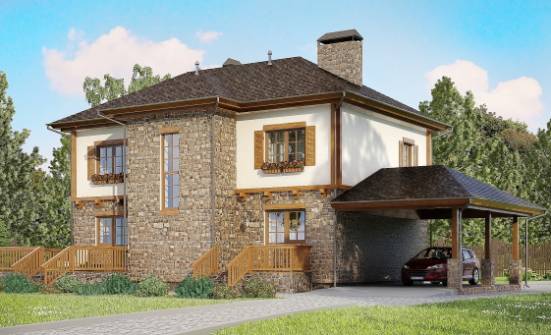 155-006-L Projekt domu dwukondygnacyjnego, garaż, przytulny domek wiejski porowatych bloków Szczecin | Проекты домов от House Expert