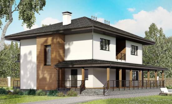 245-001-R Projekt domu dwukondygnacyjnego, piękny dom podmiejski z brizolitu Łódź | Проекты домов от House Expert