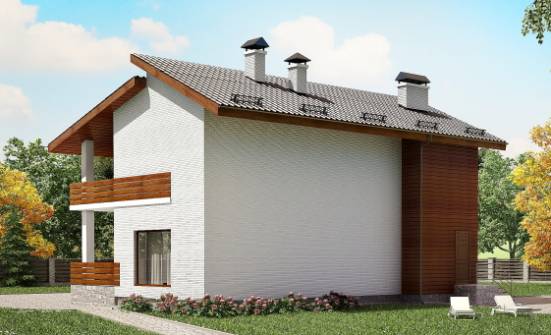 180-009-R Projekt domu dwukondygnacyjnego pięterko mansardowe, przytulny dom podmiejski z cegieł Toruń | Проекты домов от House Expert