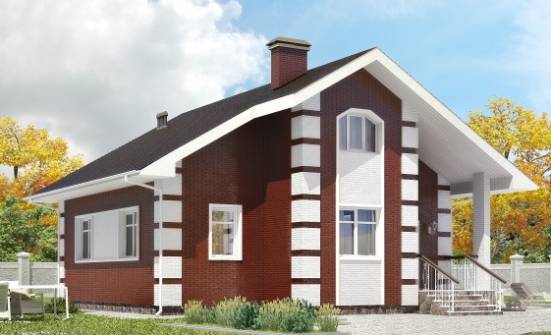 115-001-R Projekt domu dwukondygnacyjnego z pięterkiem mansardowym, przytulny domek z gazobetonu Słupsk | Проекты домов от House Expert