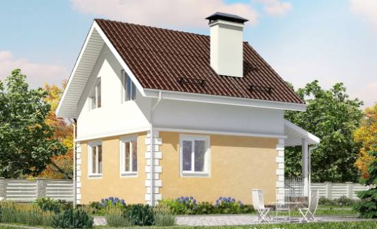 070-002-R Projekt domu dwukondygnacyjnego z mansardą, tani dom podmiejski porowatych bloków Częstochowa | Проекты домов от House Expert