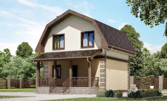 070-004-R Projekt domu dwukondygnacyjnego pięterko mansardowe, niedrogi dom z betonu drewnianego Słupsk | Проекты домов от House Expert