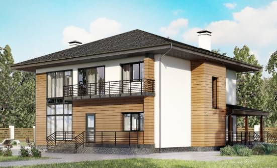 245-001-R Projekt domu dwukondygnacyjnego, piękny dom podmiejski z brizolitu Łódź | Проекты домов от House Expert