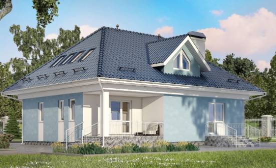 200-002-R Projekt domu dwukondygnacyjnego pięterko mansardowe, piękny dom z bloków Koszalin | Проекты домов от House Expert