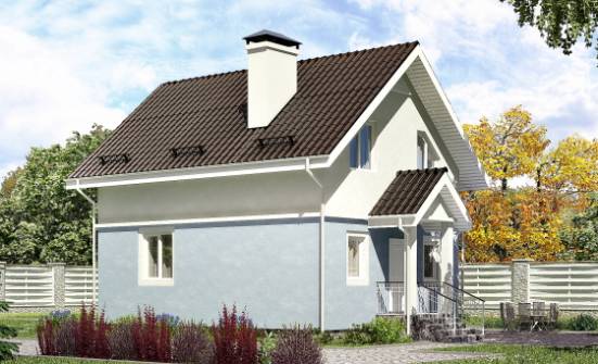 095-002-R Projekt domu dwukondygnacyjnego z mansardą, nowoczesny domek z bloczków silikatowych  Gliwice | Проекты домов от House Expert