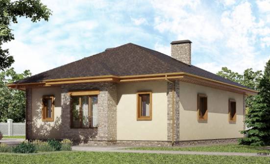 130-006-L Projekt domu parterowego i garażem, skromny domek wiejski z betonu drewnianego Wrocław | Проекты домов от House Expert