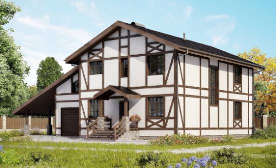 250-002-L Projekt domu dwukondygnacyjnego z mansardą, garaż, klasyczny dom z cegieł Góra | Проекты домов от House Expert