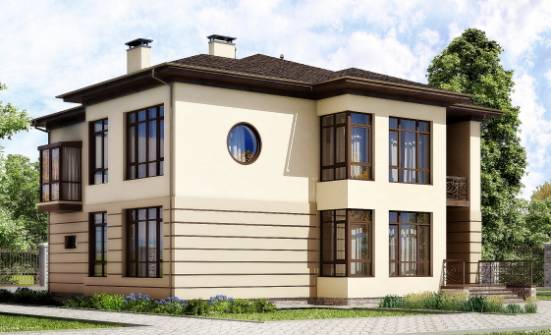 300-006-R Projekt domu dwukondygnacyjnego, garaż, przestronny dom podmiejski z cegieł Łódź | Проекты домов от House Expert