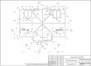 План кровли М 1:100