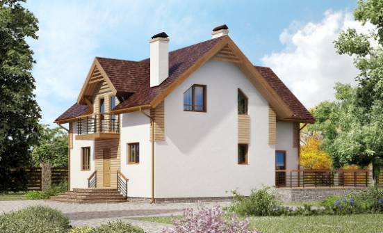 150-009-R  Projekt domu dwukondygnacyjnego pięterko mansardowe, nowoczesny domek wiejski porowatych bloków Białystok | Проекты домов от House Expert