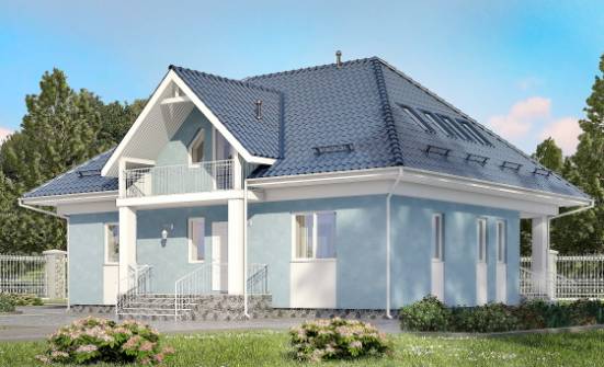 200-002-R Projekt domu dwukondygnacyjnego pięterko mansardowe, piękny dom z bloków Koszalin | Проекты домов от House Expert