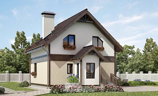 105-001-R Projekt domu dwukondygnacyjnego mansardą, nowoczesny domek wiejski z bloków betonu keramzytowego  Tychy | Проекты домов от House Expert