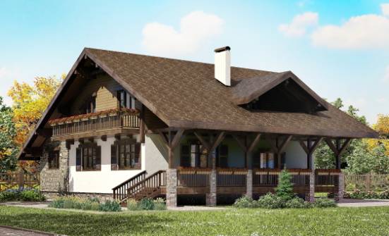 220-005-R Projekt domu dwukondygnacyjnego z mansardą, garaż, przytulny domek z cegieł Warszawa | Проекты домов от House Expert