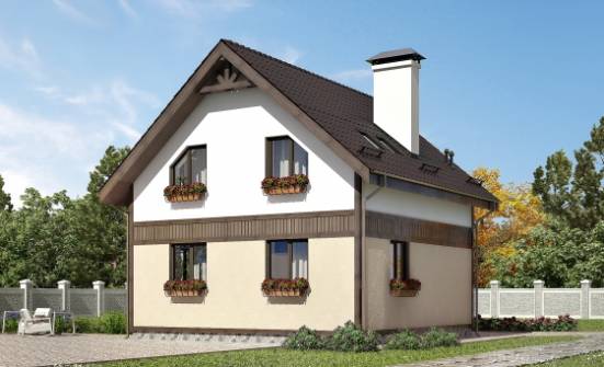 105-001-R Projekt domu dwukondygnacyjnego mansardą, nowoczesny domek wiejski z bloków betonu keramzytowego  Tychy | Проекты домов от House Expert