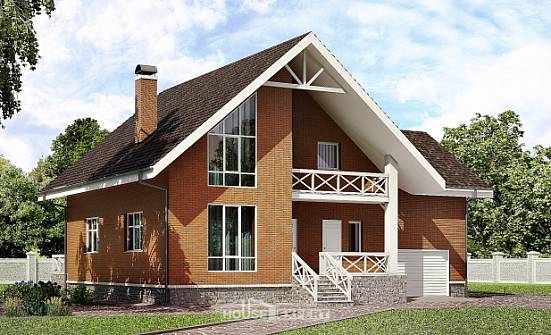 215-001-R Projekt domu dwukondygnacyjnego mansardą, garaż, średni domek z gazobetonu Bytom | Проекты домов от House Expert